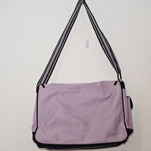 Mudd Vintage Canvas Crossbody Messenger School Book Bag Purple Y2K 2000s - Picture 2 of 12